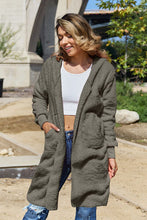 Load image into Gallery viewer, Red Double Take Full Size Hooded Teddy Bear Jacket with Thumbholes Ultra-Cozy & Stylish Comfortable Outerwear