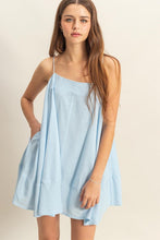 Load image into Gallery viewer, A-Line Flowy Mini Cami Dress with Pockets – Chic, Playful, and Practical for a Relaxed Summer Look with Flowy Design and Convenient Pockets