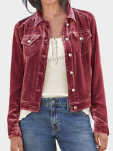 Load image into Gallery viewer, Casual Button-Up Long Sleeve Jacket with Chest Pockets and Relaxed Fit