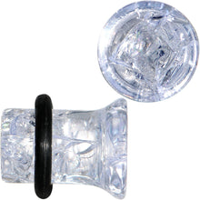 Load image into Gallery viewer, 0G Clear Crackled Glass Acrylic Plug