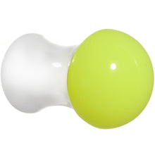 Load image into Gallery viewer, 2G White Neon Yellow Acrylic Saddle Plug