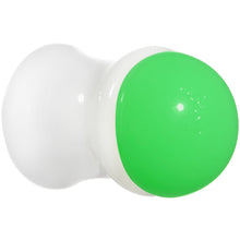 Load image into Gallery viewer, 0G White Neon Green Acrylic Saddle Plug