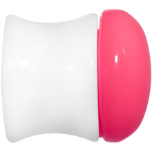Load image into Gallery viewer, 1/2 White Neon Pink Acrylic Saddle Plug