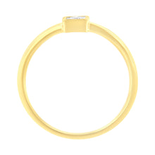 Load image into Gallery viewer, 14K Yellow Gold Plated .925 Sterling Silver 1/20 cttw Miracle Set Diamond Promise Ring (J-K Color, I1-I2 Clarity) - Size 6