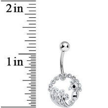 Load image into Gallery viewer, Crystalline Gem Paved Preening Peacock Belly Ring