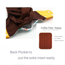 Load image into Gallery viewer, Eco-friendly Diaper Adjustable Reusable Coffee Fiber Diaper Pocket Fit Baby Nappies Pants Waterproof Nappies for Baby and Kids In Modern Design