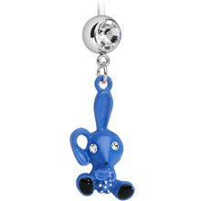 Load image into Gallery viewer, Blue Boy Lil Bunny Baby Pregnancy Belly Ring