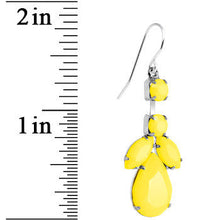 Load image into Gallery viewer, Faux Yellow Stone Neon Leaf Vine Dangle Earrings