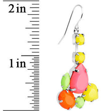 Load image into Gallery viewer, Faux Multi Stone Neon Jumble Dangle Earrings