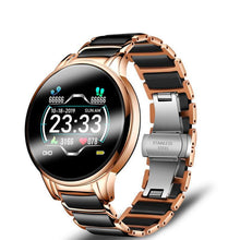 Load image into Gallery viewer, New Ceramic Smart Sport Fitness Watch For Women With Heart Rate Blood Pressure Monitor For Android and IOS Sistems Sport Multifunctional Steel Belt Smartwatch