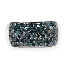 Load image into Gallery viewer, 1.17 Carat Genuine Blue Diamond .925 Sterling Silver Ring