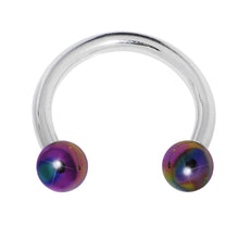 Load image into Gallery viewer, 16G 5/16 Metallic Rainbow Horseshoe Circular Barbell