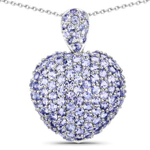 Load image into Gallery viewer, 6.01 Carat Genuine Tanzanite .925 Sterling Silver Pendant