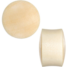 Load image into Gallery viewer, 1 inch Organic Crocodile Wood Dome Double Flare Plug Set