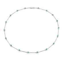 Load image into Gallery viewer, 1.80 Carat Genuine Emerald .925 Sterling Silver Necklace