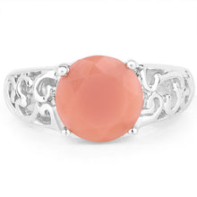 Load image into Gallery viewer, 3.30 Carat Genuine Peach Moonstone .925 Sterling Silver Ring