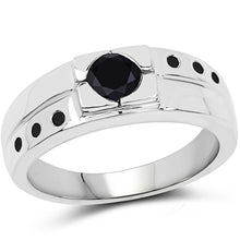 Load image into Gallery viewer, 0.56 Carat Genuine Black Diamond .925 Sterling Silver Ring