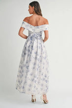 Load image into Gallery viewer, Floral Printed Off Shoulder Maxi Dress β Chic Off Shoulder Maxi Dress, Vibrant Floral Print, Beach Vacation Dress, Casual Summer Maxi Dress