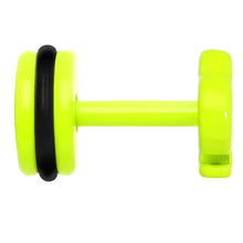 Load image into Gallery viewer, Light Green Neon Enamel Brass Knuckles Cheater Plug