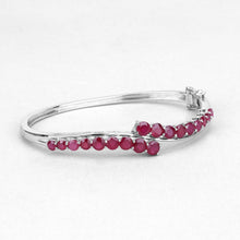 Load image into Gallery viewer, 9.10 Carat Glass Filled Ruby .925 Sterling Silver Bangle