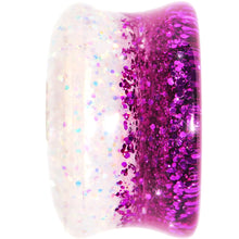 Load image into Gallery viewer, 20mm Purple Pink White Acrylic Glitter Party Saddle Plug