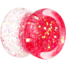 Load image into Gallery viewer, 9/16 Pink Gold White Acrylic Glitter Party Saddle Plug