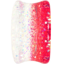 Load image into Gallery viewer, 18mm Pink Gold White Acrylic Glitter Party Saddle Plug