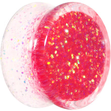 Load image into Gallery viewer, 7/8 Pink Gold White Acrylic Glitter Party Saddle Plug