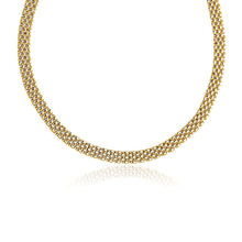 Load image into Gallery viewer, 14k Yellow Gold Fancy Polished Multi-Row Panther Link Necklace