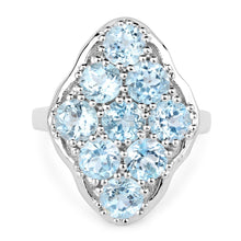 Load image into Gallery viewer, 5.40 Carat Genuine Blue Topaz .925 Sterling Silver Ring
