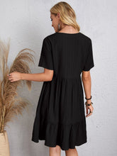 Load image into Gallery viewer, Classic Full Size V-Neck Short Sleeve Dress Casual & Comfortable Dress for Women