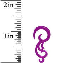 Load image into Gallery viewer, 8G Purple Acrylic Southwestern Swirls Taper Spiral Plug
