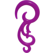 Load image into Gallery viewer, 8G Purple Acrylic Southwestern Swirls Taper Spiral Plug