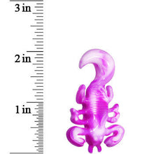 Load image into Gallery viewer, 00G Pink White Acrylic Scorpion Hanger Plug