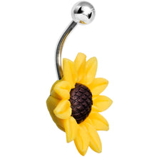 Load image into Gallery viewer, Stunning Sunflower Belly Ring