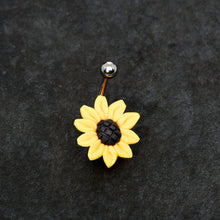 Load image into Gallery viewer, Stunning Sunflower Belly Ring