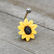 Load image into Gallery viewer, Stunning Sunflower Belly Ring