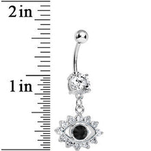 Load image into Gallery viewer, Clear Gem Blinged Out Eye Dangle Belly Ring