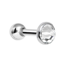 Load image into Gallery viewer, 4mm Clear Gem Tragus Cartilage Barbell Earring