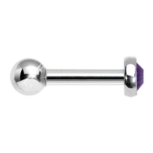 Load image into Gallery viewer, 3mm Purple Gem Tragus Cartilage Barbell Earring