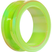 Load image into Gallery viewer, 1 inch Iridescent Green Acrylic Screw Fit Tunnel Plug