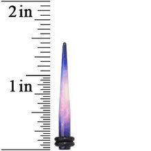 Load image into Gallery viewer, 6G Blue Purple Acrylic Galaxy Straight Taper Set