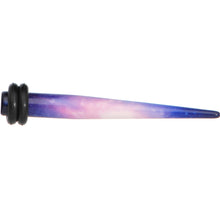 Load image into Gallery viewer, 6G Blue Purple Acrylic Galaxy Straight Taper Set