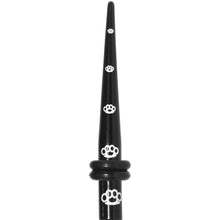 Load image into Gallery viewer, 6G White Brass Knuckles Back Acrylic Taper Ear Plug