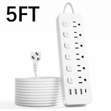 Load image into Gallery viewer, 10-in-1 Multi-Outlet Power Strip – 6 AC, 3 USB-A, 1 Type-C