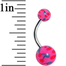 Load image into Gallery viewer, 3/8 Pink and Blue Cherry Belly Ring