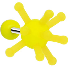 Load image into Gallery viewer, Yellow Neon Silicone Atom Barbell Tongue Ring