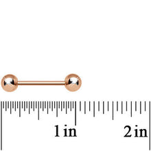 Load image into Gallery viewer, 14G 5/8 Rose Gold Plated Straight Barbell