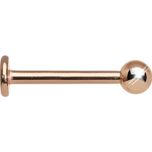Load image into Gallery viewer, 16G 3/8 Rose Gold Plated Labret Tragus Monroe