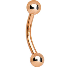 Load image into Gallery viewer, 16G 5/16 Rose Gold Plated Curved Barbell